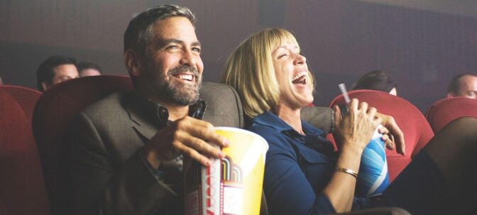 George Clooney og Frances McDormand har det gøy på kino