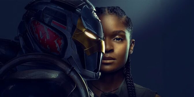 Dominique Thorne bakom masken i "Ironheart".