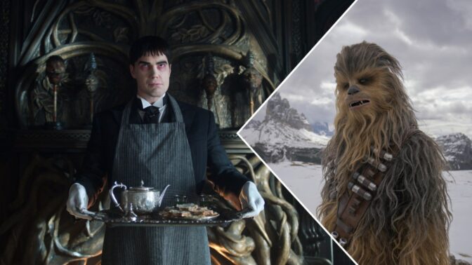 Den høye butleren Lurch spilles nå av Chewbacca.