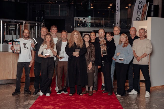 Prisvinnerne under Nordic Docs. Foto: Fredik Nielsen, Nordic Docs, gjengitt med tillatelse