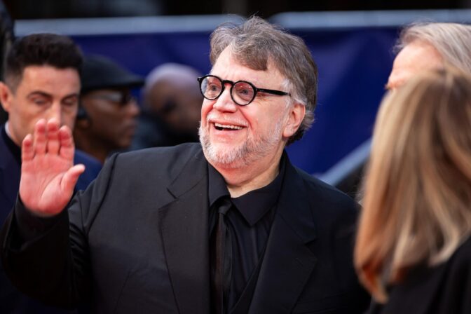 Guillermo del Toro på gallaforestillingen av "Frankenstein".