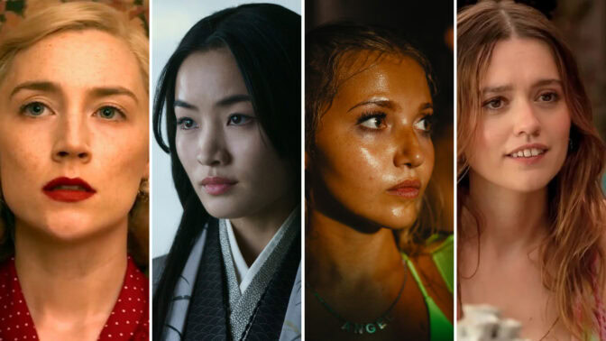 Saoirse Ronan, Anna Sawai, Mia McKenna-Bruce og Aimee Lou Wood.