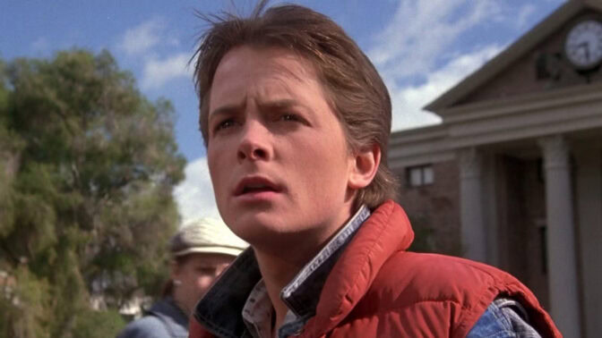 Michael J. Fox i "Tilbake til fremtiden".