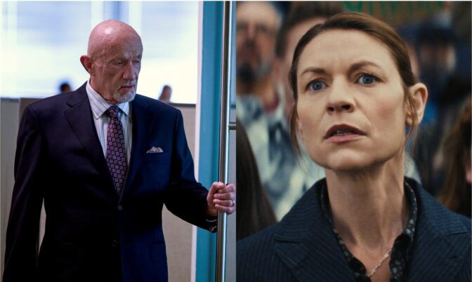 Jonathan Banks og Claire Danes i "The Beast in Me"