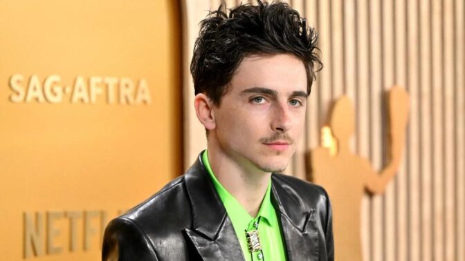 Timothée Chalamet på SAG Awards 2025.