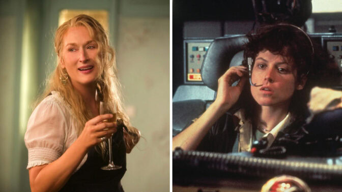 Meryl Streep i "Mamma Mia" og Sigourney Weaver i "Alien"
