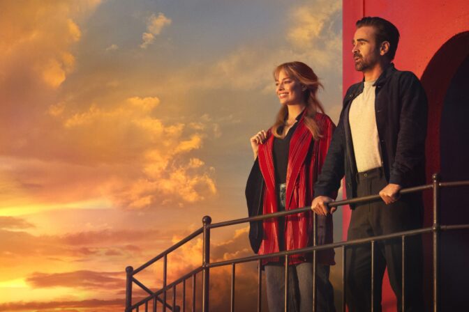 Margot Robbie og Colin Farrell i "A Big Bold Beautiful Journey".