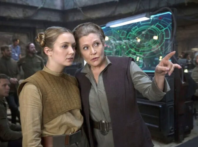 Carrie Fisher og Billie Lourd.