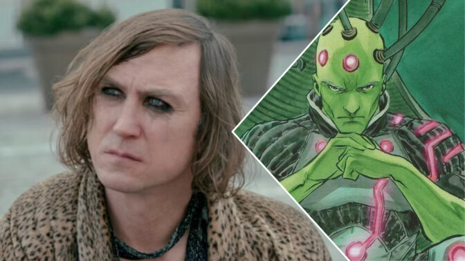 Lars Eidinger i "Irma Vep", sammen med Brainiac.