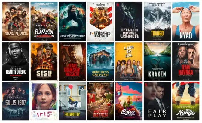 Et utvalg fra Aunes og Mancat Designs film- og tv-oppdrag. Hvor mange har du sett?