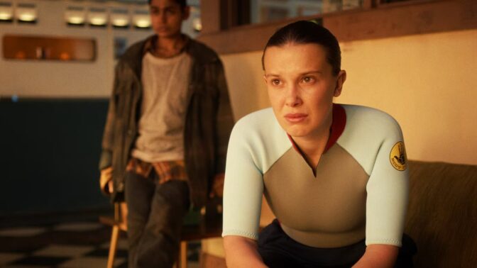 Elleve og Kali i den siste episoden av Stranger Things.