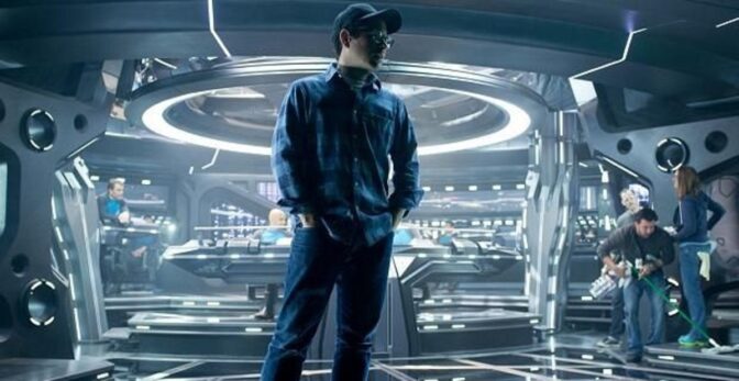 J.J. Abrams på settet til «Star Trek».