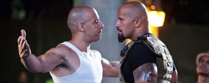 Vin Diesel og Dwayne Johnson i «Fast Five».