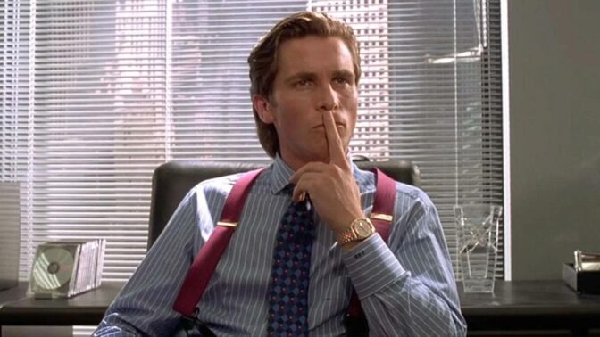 Christian Bale i «American Psycho» fra 2000