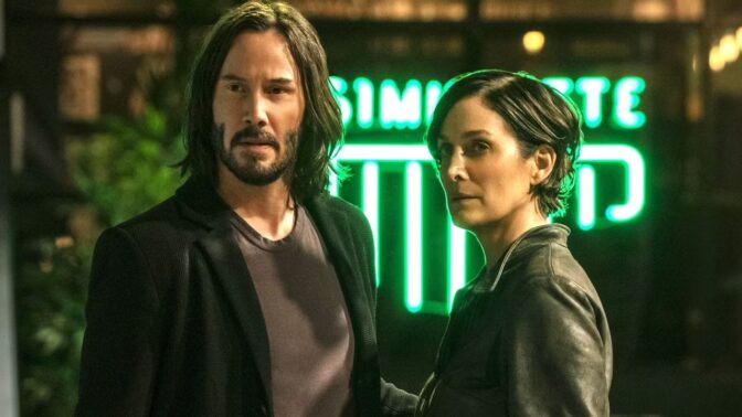 Keanu Reeves og Carrie-Anne Moss i «The Matrix 4»