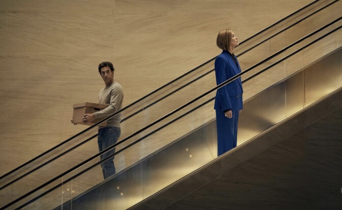 Sacha Baron Cohen og Rosamund Pike.