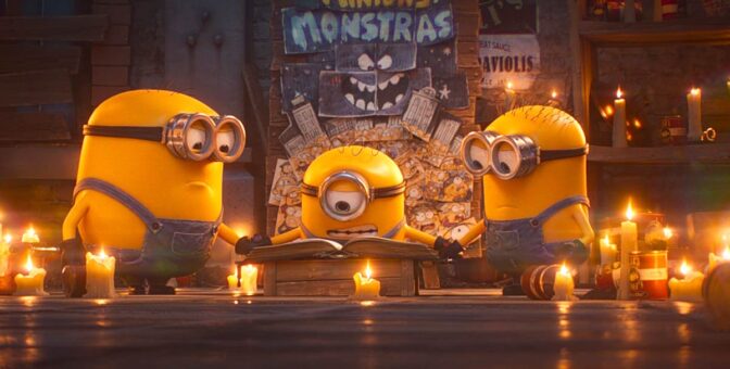 Minionene planlegger sitt filmatiske mesterverk.
