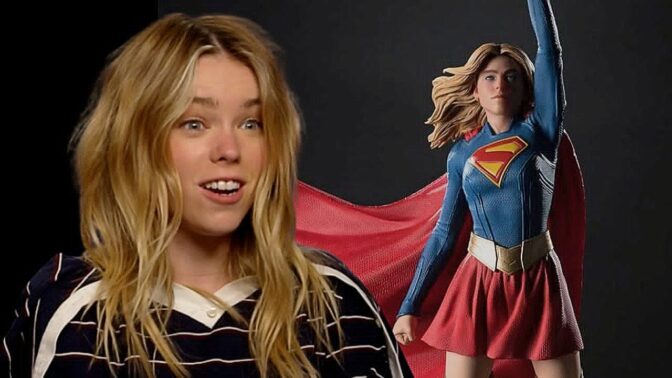 Milly Alcock, også kjent som Supergirl.