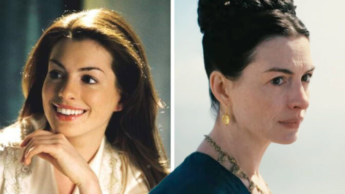 Anne Hathaway før og nå.