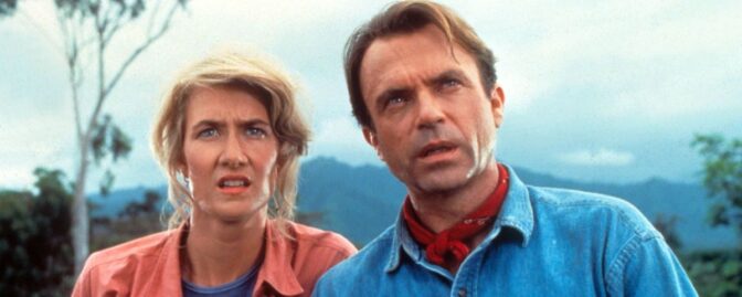 Sam Neill og Laura Dern i «Jurassic Park»