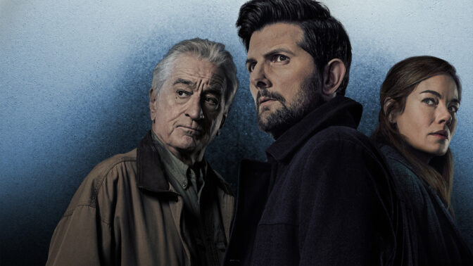 Robert De Niro, Adam Scott og Michelle Monaghan i «The Whisper Man»