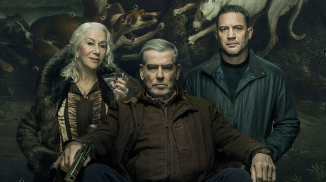 Helen Mirren, Pierce Brosnan og Tom Hardy i «MobLand».