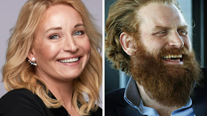 Martina Haag og Kristofer Hivju.
