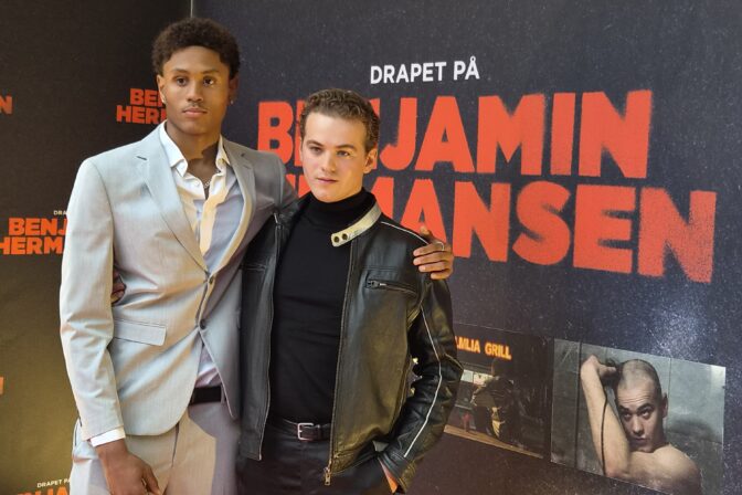 Akpan og Jóhannsson på gallapremiere nylig. Foto: Torbjørn Andersen 
